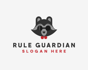 Fashion Raccoon Shades logo design