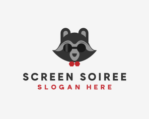 Fashion Raccoon Shades logo design