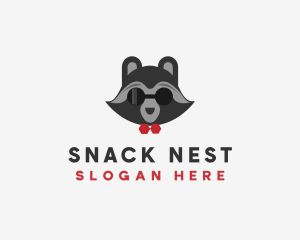 Fashion Raccoon Shades logo design