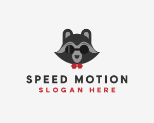 Fashion Raccoon Shades logo design