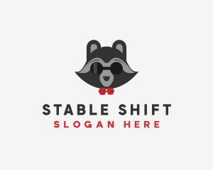 Fashion Raccoon Shades logo design