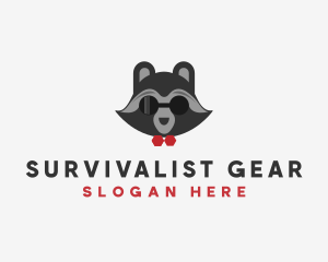 Fashion Raccoon Shades logo design