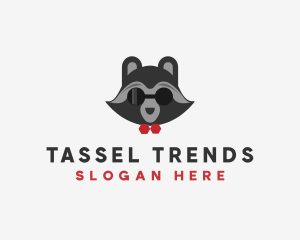 Fashion Raccoon Shades logo design