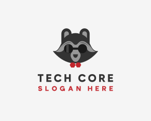 Fashion Raccoon Shades logo design