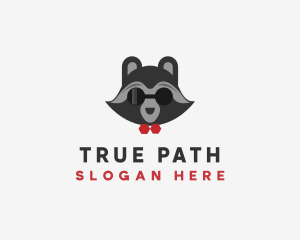 Fashion Raccoon Shades logo design