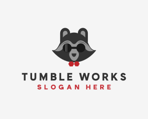 Fashion Raccoon Shades logo design