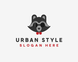 Fashion Raccoon Shades logo design