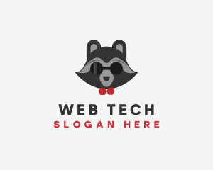 Fashion Raccoon Shades logo design