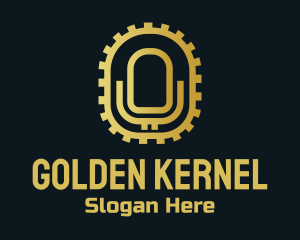 Golden Microphone Podcast logo design