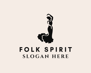 Woman Dancing Silhouette  logo