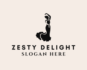 Woman Dancing Silhouette  logo