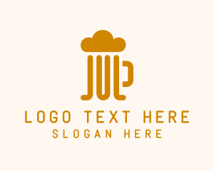 Simple Beer Foam Mug  logo