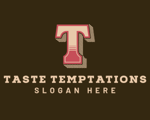 Western Lounge Bistro Letter T logo design