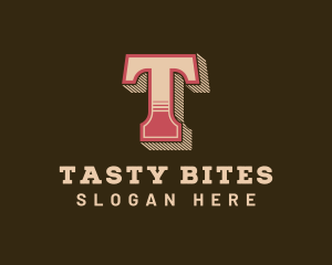 Western Lounge Bistro Letter T logo design