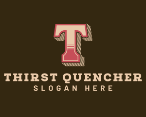 Western Lounge Bistro Letter T logo design