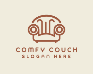 Brown Minimalist Couch logo design