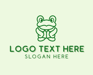 Amphibian - Toad Frog Pet Shop logo design
