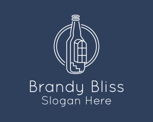 House Window Bottle logo design