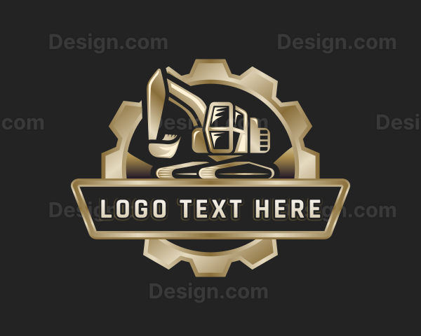 Excavator Construction Machinery Logo