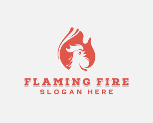 Fire Chicken Barbecue logo design