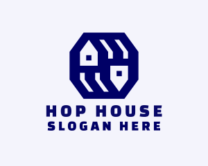 Blue House Property logo design