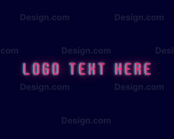 Neon Glow Wordmark Logo