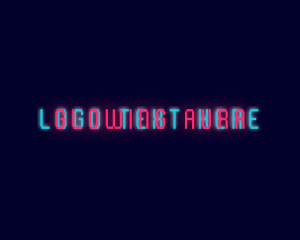 Neon Glow Wordmark logo design