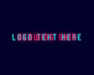 Neon Glow Wordmark logo design