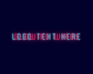 Neon Glow Wordmark logo design