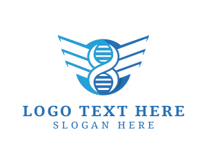 Modern DNA Strand Wings logo