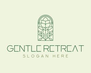 Green Minimalist Flower Garden logo