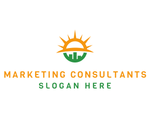 Sun Statistics Financial Marketing logo design