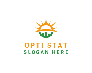 Sun Statistics Financial Marketing logo design