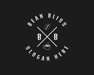 Brewed Coffee Bean Cafe logo design