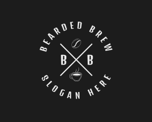 Brewed Coffee Bean Cafe logo design