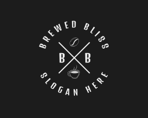 Brewed Coffee Bean Cafe logo design