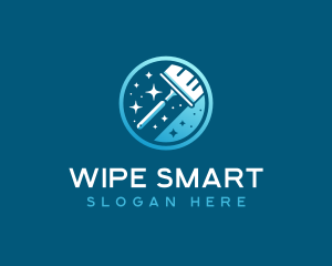 Squeegee Wiper Cleaning logo design