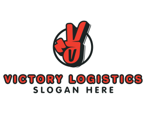 Peace Sign Lettermark logo