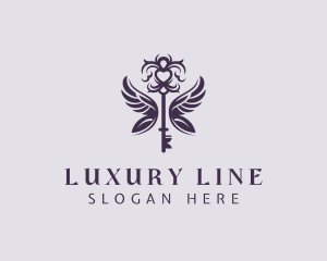 Luxury Key Wings logo design