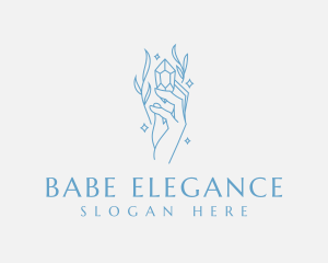 Elegant Hand Crystal logo design