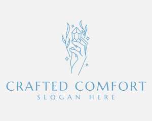 Elegant Hand Crystal logo design