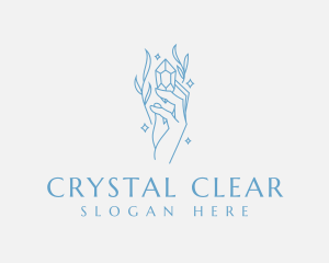 Elegant Hand Crystal logo design