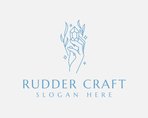 Elegant Hand Crystal logo design