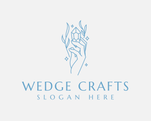 Elegant Hand Crystal logo design