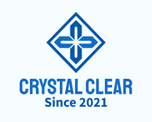 Blue Cross Crystal logo design