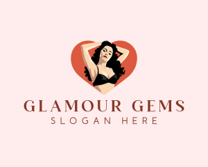 Woman Heart Beauty logo design