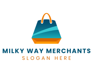 Online Shopping Paper Bag logo design