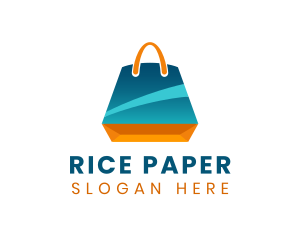 Online Shopping Paper Bag logo design