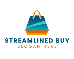 Online Shopping Paper Bag logo design