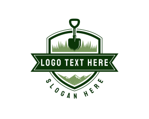 Shovel Landscaping Lawn logo